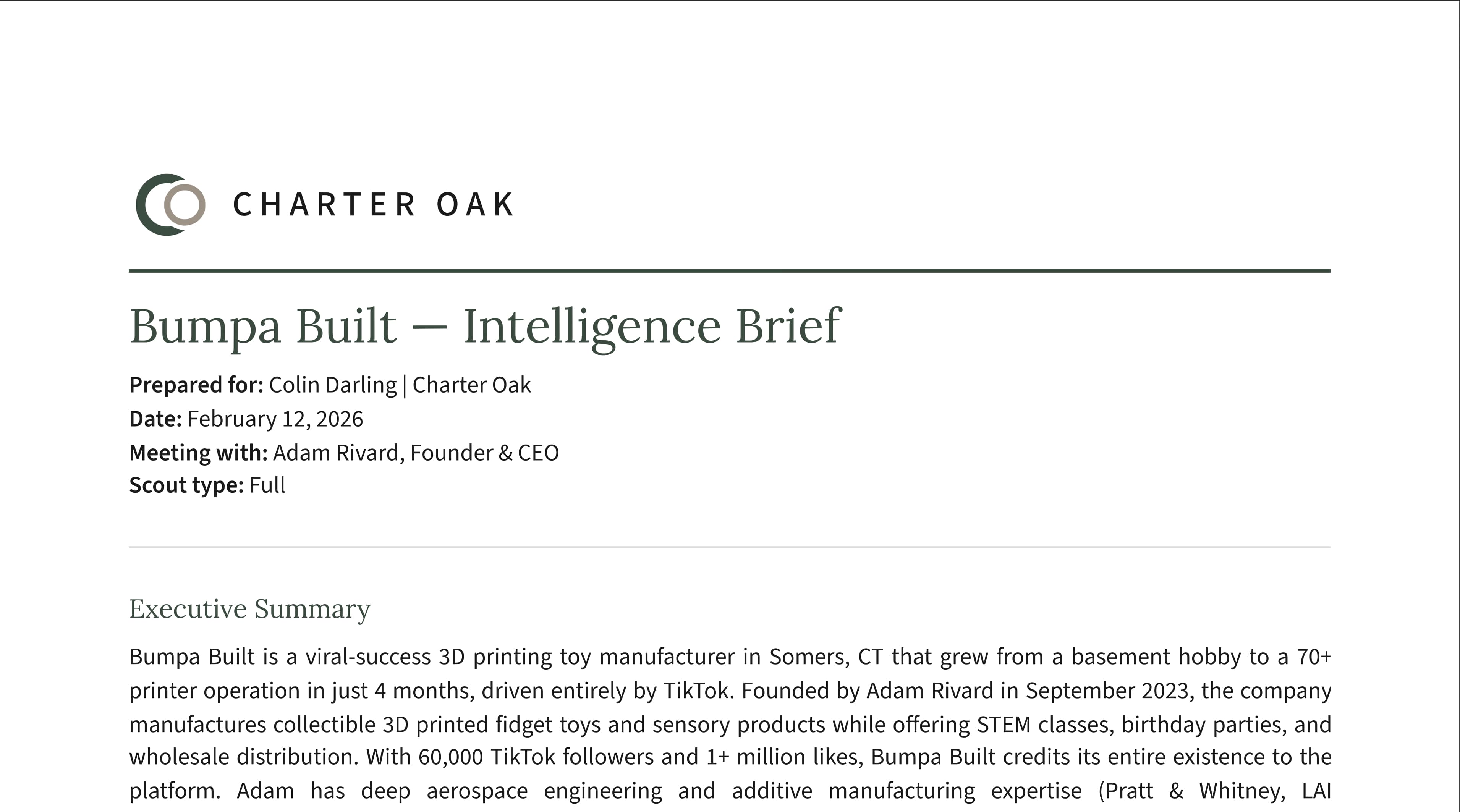 Scout Intelligence Brief - Bumpa